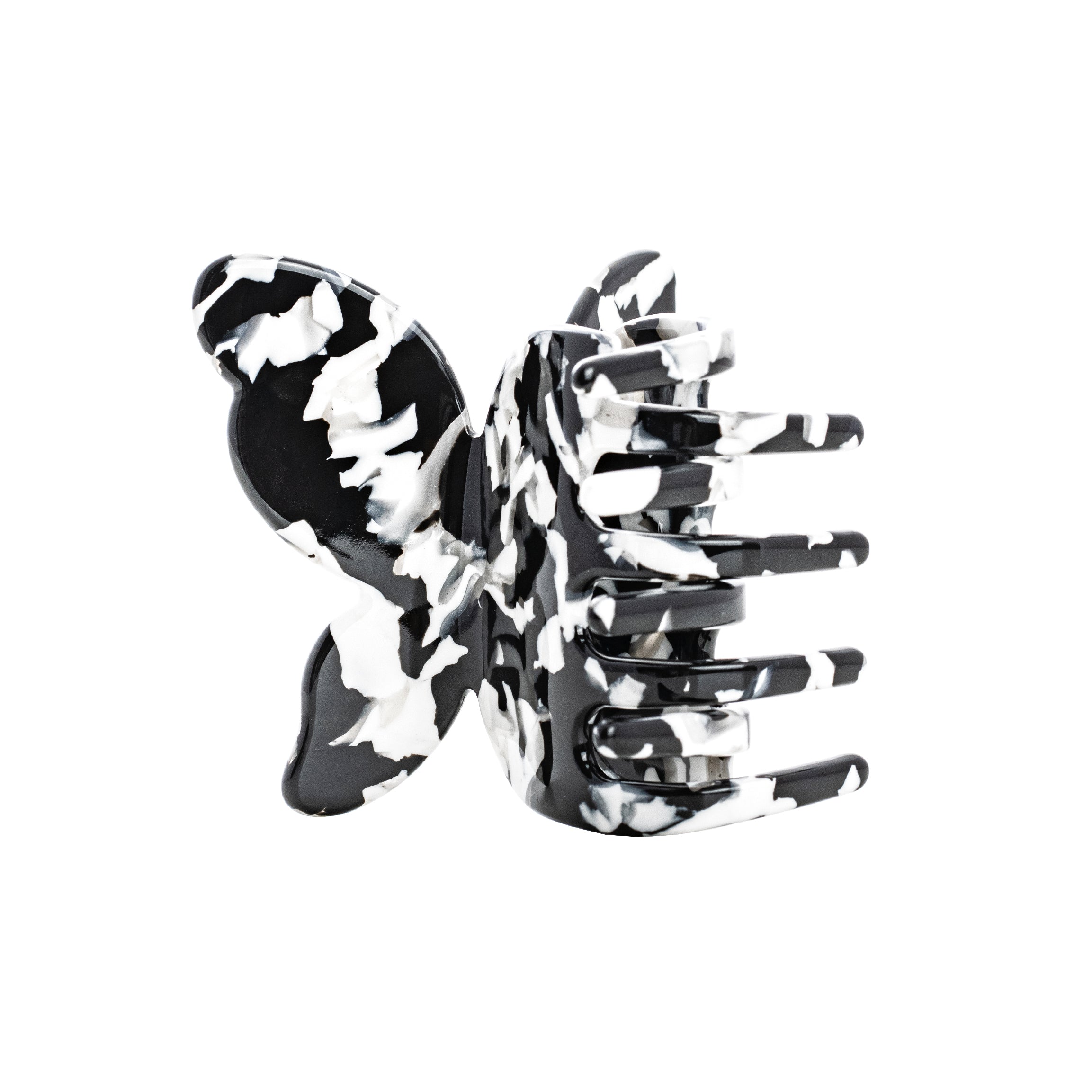 Butterfly Hairclip Big - Black Marble