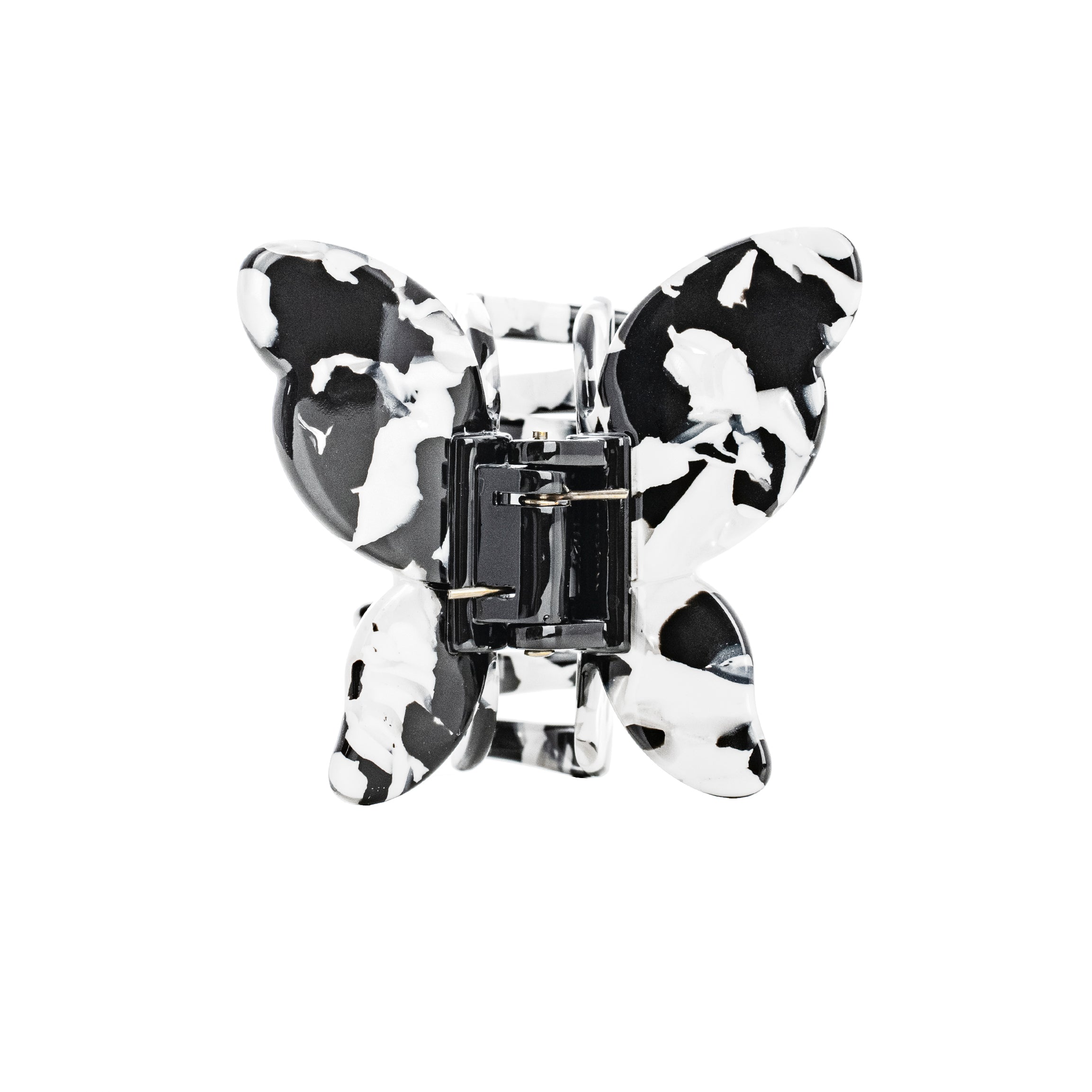 Butterfly Hairclip Big - Black Marble